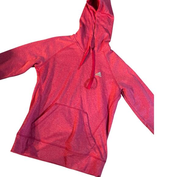 Adidas Ultimate Hoodie Pink Pullover Sweatshirt Size S - Picture 2 of 6